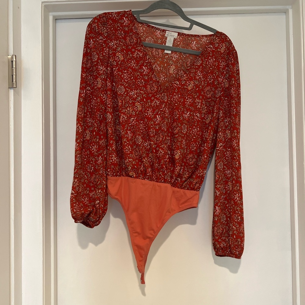 Floral Red Bodysuit